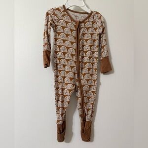 Little sleepies rust rainbow zippy